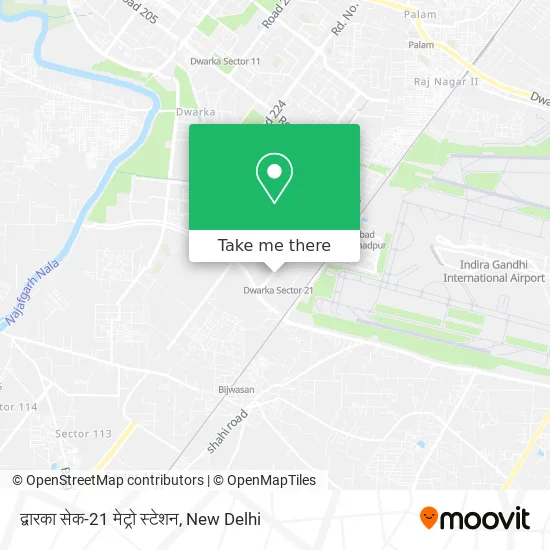 द्वारका सेक-21 मेट्रो स्टेशन map