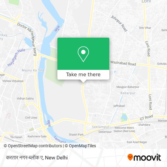 करतार नगर-ब्लॉक ए map