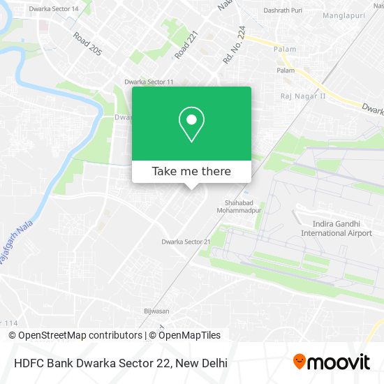 HDFC Bank Dwarka Sector 22 map