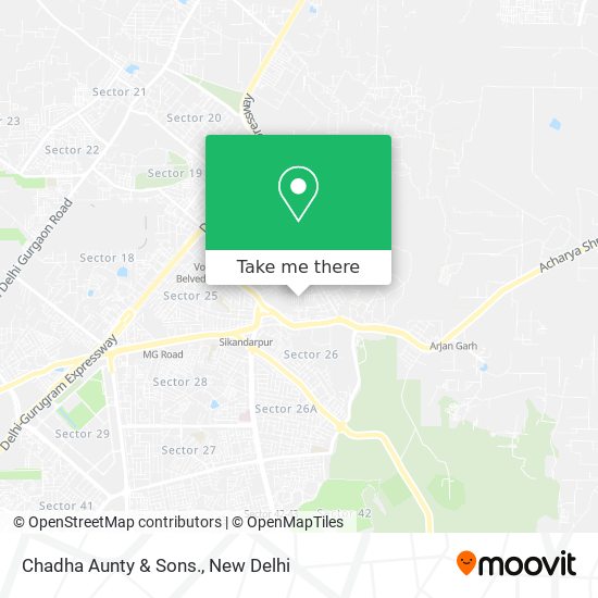 Chadha Aunty & Sons. map