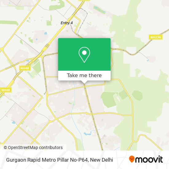 Gurgaon Rapid Metro Pillar No-P64 map