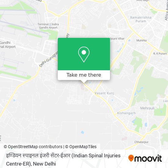 इण्डियन स्पाइनल इंजरी सेंटर-ईआर (Indian Spinal Injuries Centre-ER) map