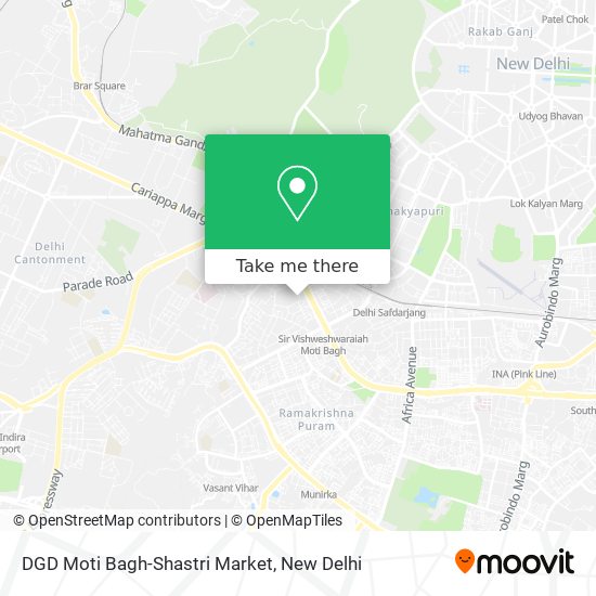 DGD Moti Bagh-Shastri Market map