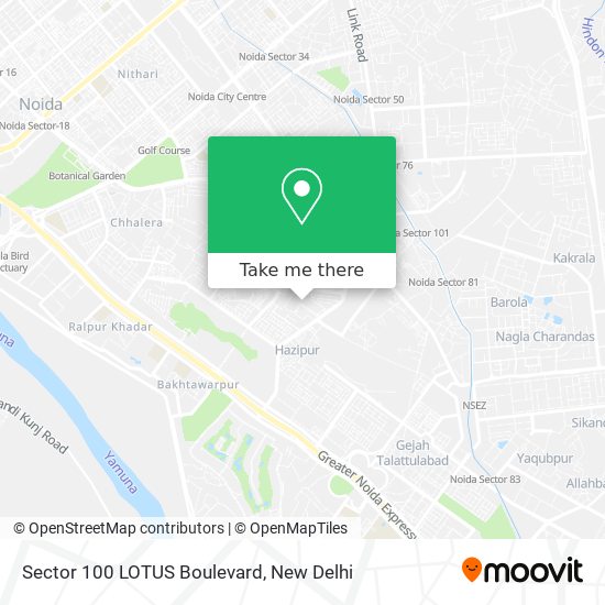 Sector 100 LOTUS Boulevard map