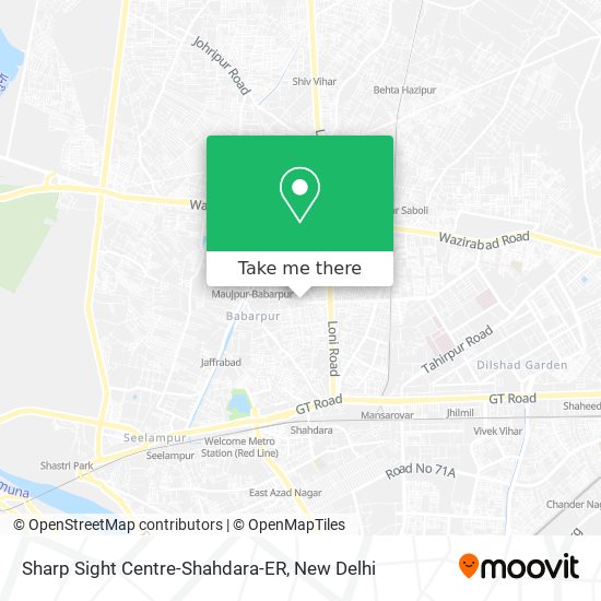Sharp Sight Centre-Shahdara-ER map