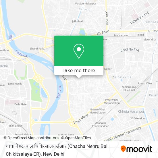 चाचा नेहरू बाल चिकित्सालय-ईआर (Chacha Nehru Bal Chikitsalaya-ER) map