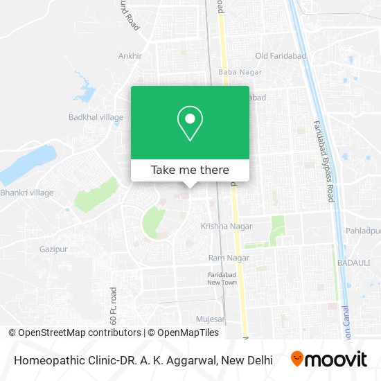 Homeopathic Clinic-DR. A. K. Aggarwal map