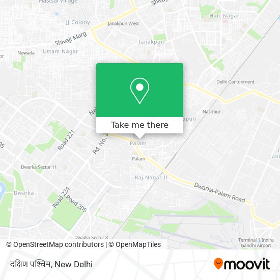 दक्षिण पश्चिम map