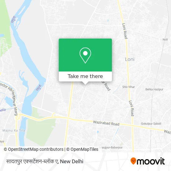 सादतपुर एक्सटेंशन-ब्लॉक ए map