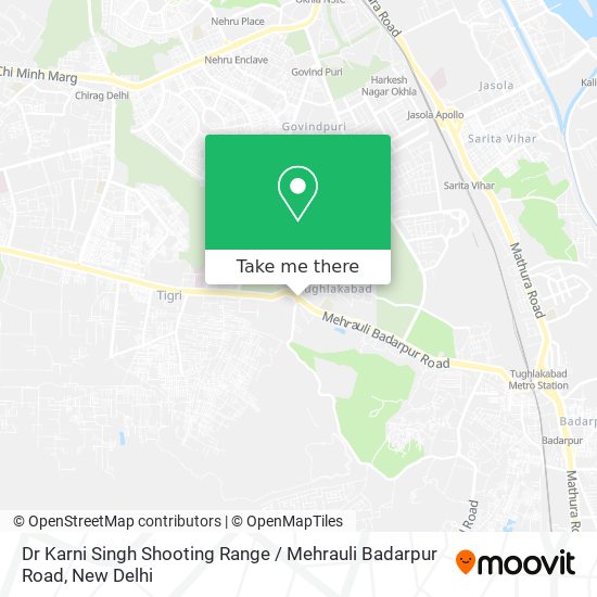 Dr Karni Singh Shooting Range / Mehrauli Badarpur Road map
