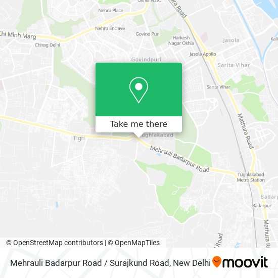 Mehrauli Badarpur Road / Surajkund Road map