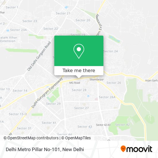 Delhi Metro Pillar No-101 map
