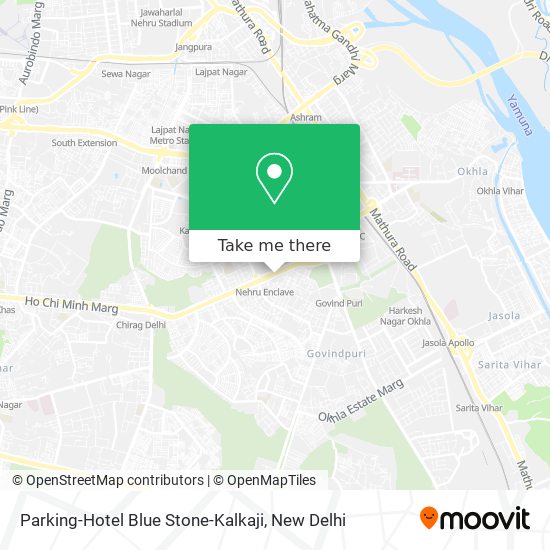 Parking-Hotel Blue Stone-Kalkaji map