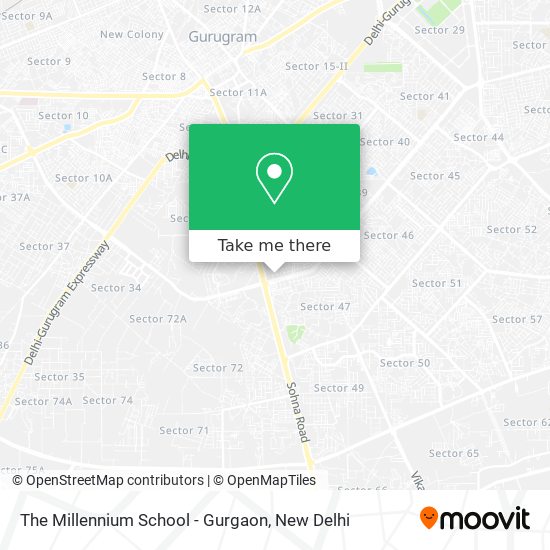 The Millennium School - Gurgaon map
