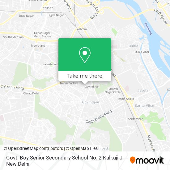 Govt. Boy Senior Secondary School No. 2 Kalkaji J map