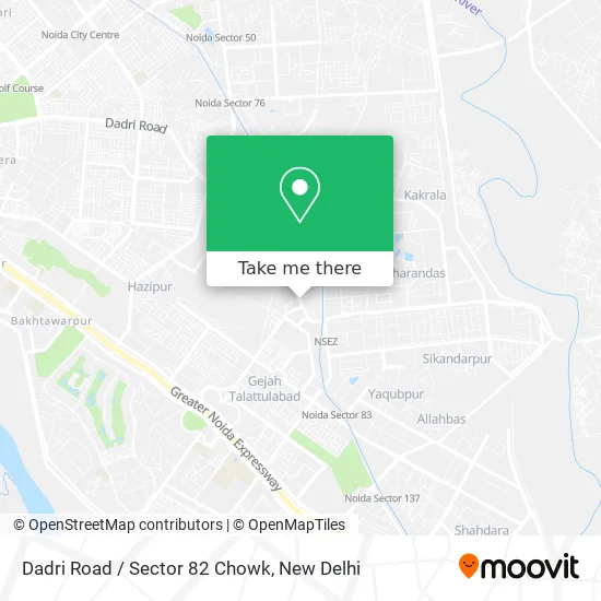Dadri Road / Sector 82 Chowk map