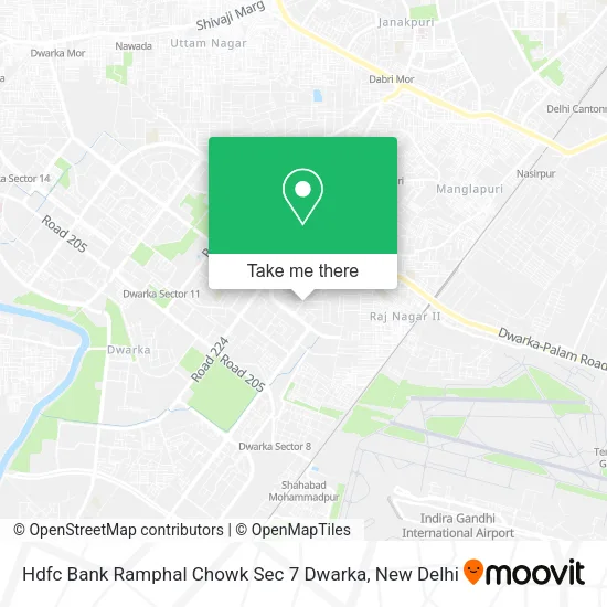 Hdfc Bank Ramphal Chowk Sec 7 Dwarka map