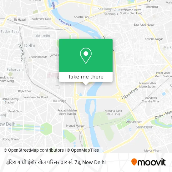इंदिरा गांधी इंडोर खेल परिसर द्वार सं. 7इ map