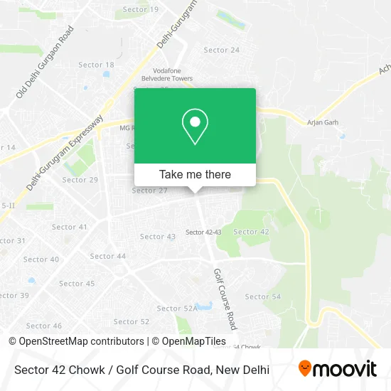 Sector 42 Chowk / Golf Course Road map
