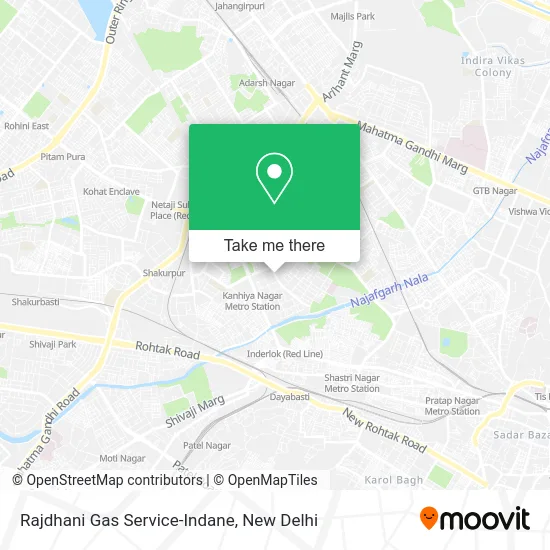 Rajdhani Gas Service-Indane map
