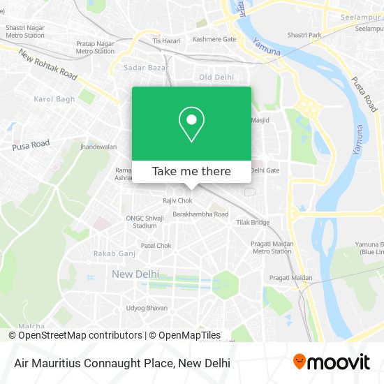 Air Mauritius Connaught Place map