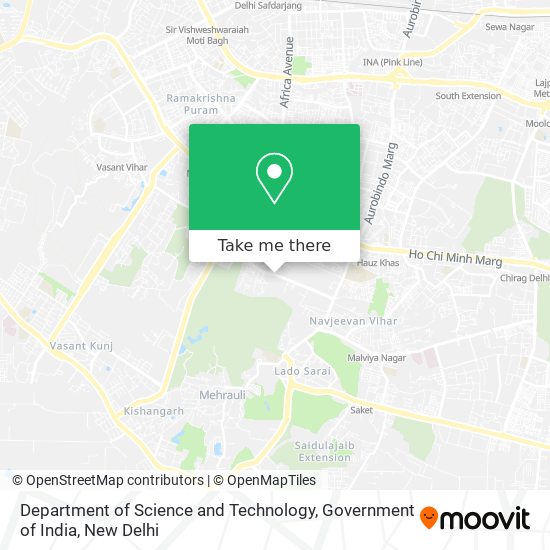 Department of Science and Technology, Government of India map