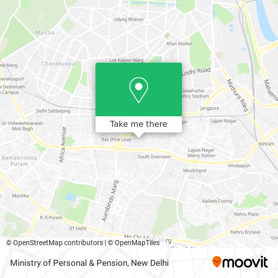 Ministry of Personal & Pension map