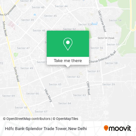 Hdfc Bank-Splendor Trade Tower map