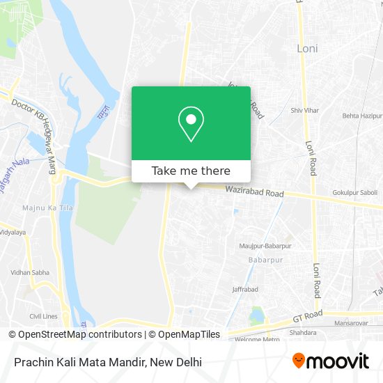 Prachin Kali Mata Mandir map