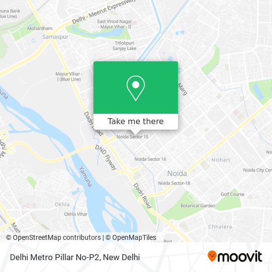 Delhi Metro Pillar No-P2 map