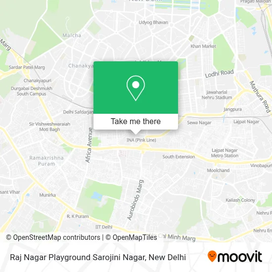 Raj Nagar Playground Sarojini Nagar map