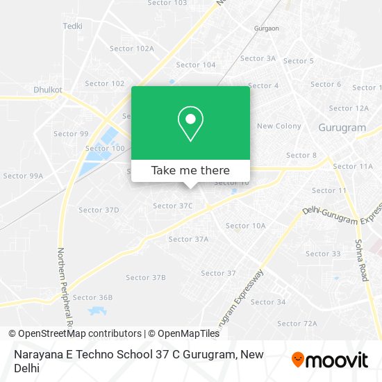 Narayana E Techno School 37 C Gurugram map