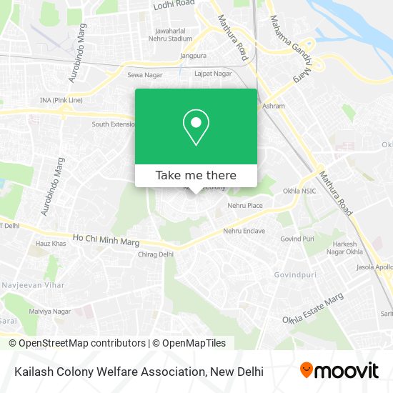 Kailash Colony Welfare Association map