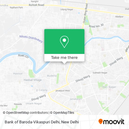 Bank of Baroda-Vikaspuri Delhi map