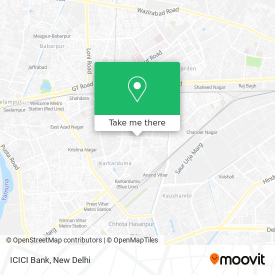 ICICI Bank map