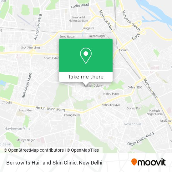 How to get to Berkowits Hair and Skin Clinic in Delhi by Metro, Bus or  Train?