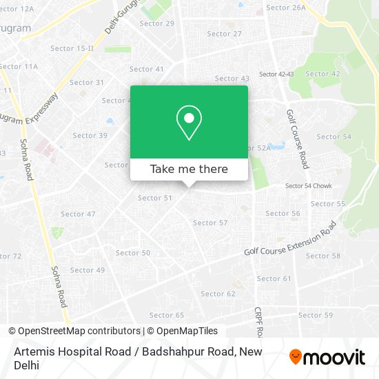 Artemis Hospital Road / Badshahpur Road map