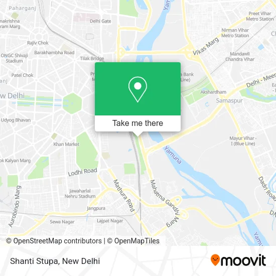 Shanti Stupa map