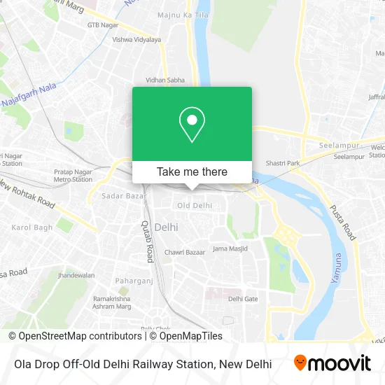 Ola Drop Off-Old Delhi Railway Station map