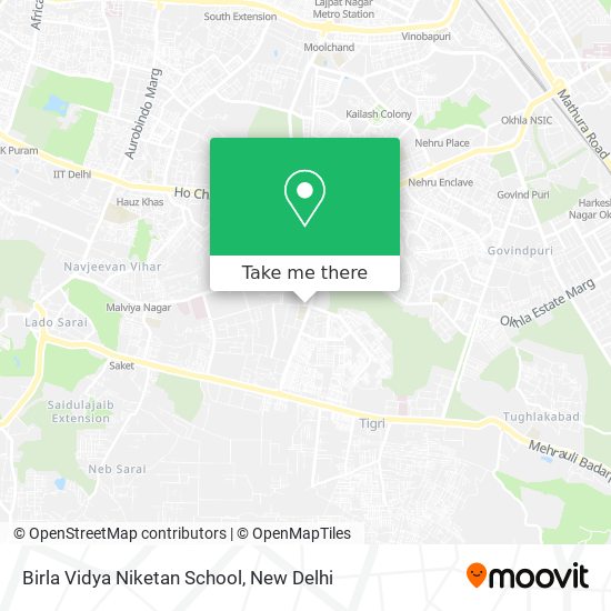 Birla Vidya Niketan School map