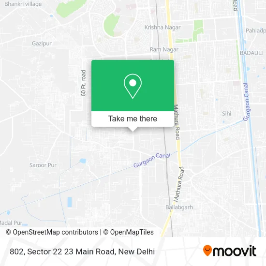 802, Sector 22 23 Main Road map