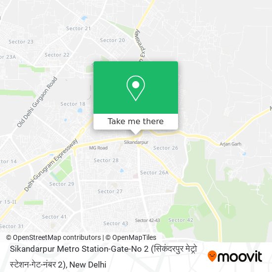 Sikandarpur Metro Station-Gate-No 2 (सिकंदरपुर मेट्रो स्टेशन-गेट-नंबर 2) map
