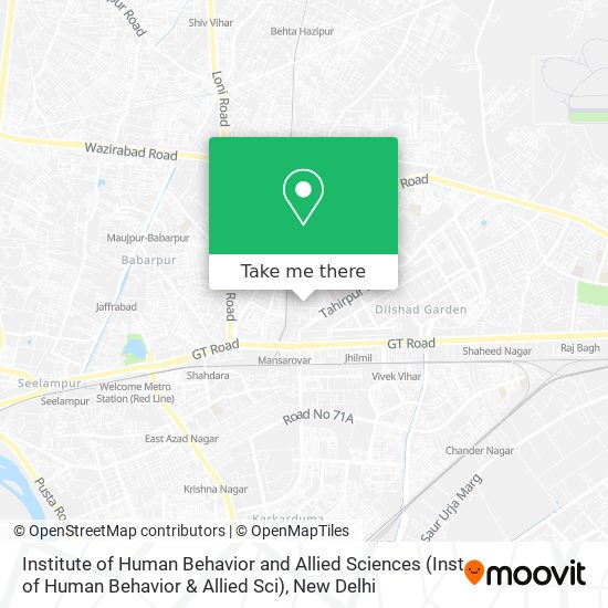 Institute of Human Behavior and Allied Sciences (Inst of Human Behavior & Allied Sci) map