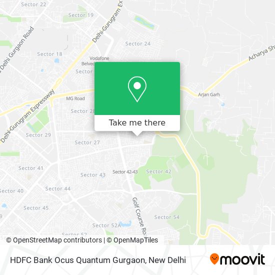 HDFC Bank Ocus Quantum Gurgaon map