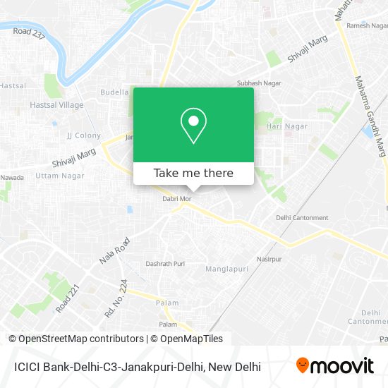 ICICI Bank-Delhi-C3-Janakpuri-Delhi map