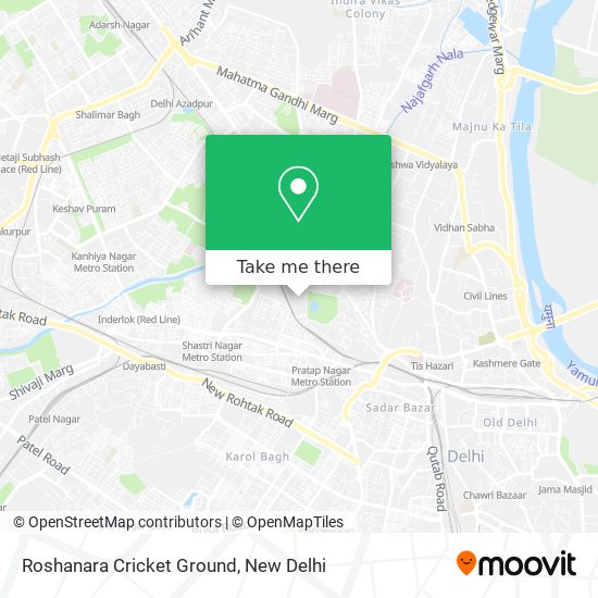 Roshanara Cricket Ground map