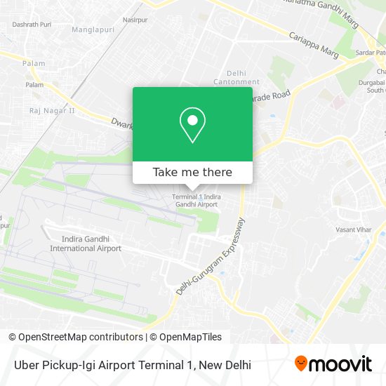 How to get to Uber Pickup-Igi Airport Terminal 1 in Delhi by Metro 