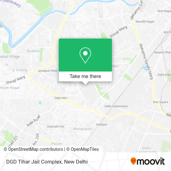 DGD Tihar Jail Complex map