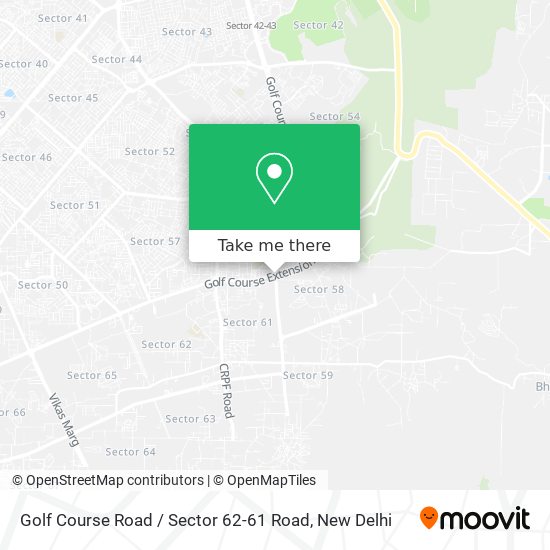 Golf Course Road / Sector 62-61 Road map