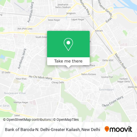 Bank of Baroda-N. Delhi-Greater Kailash map